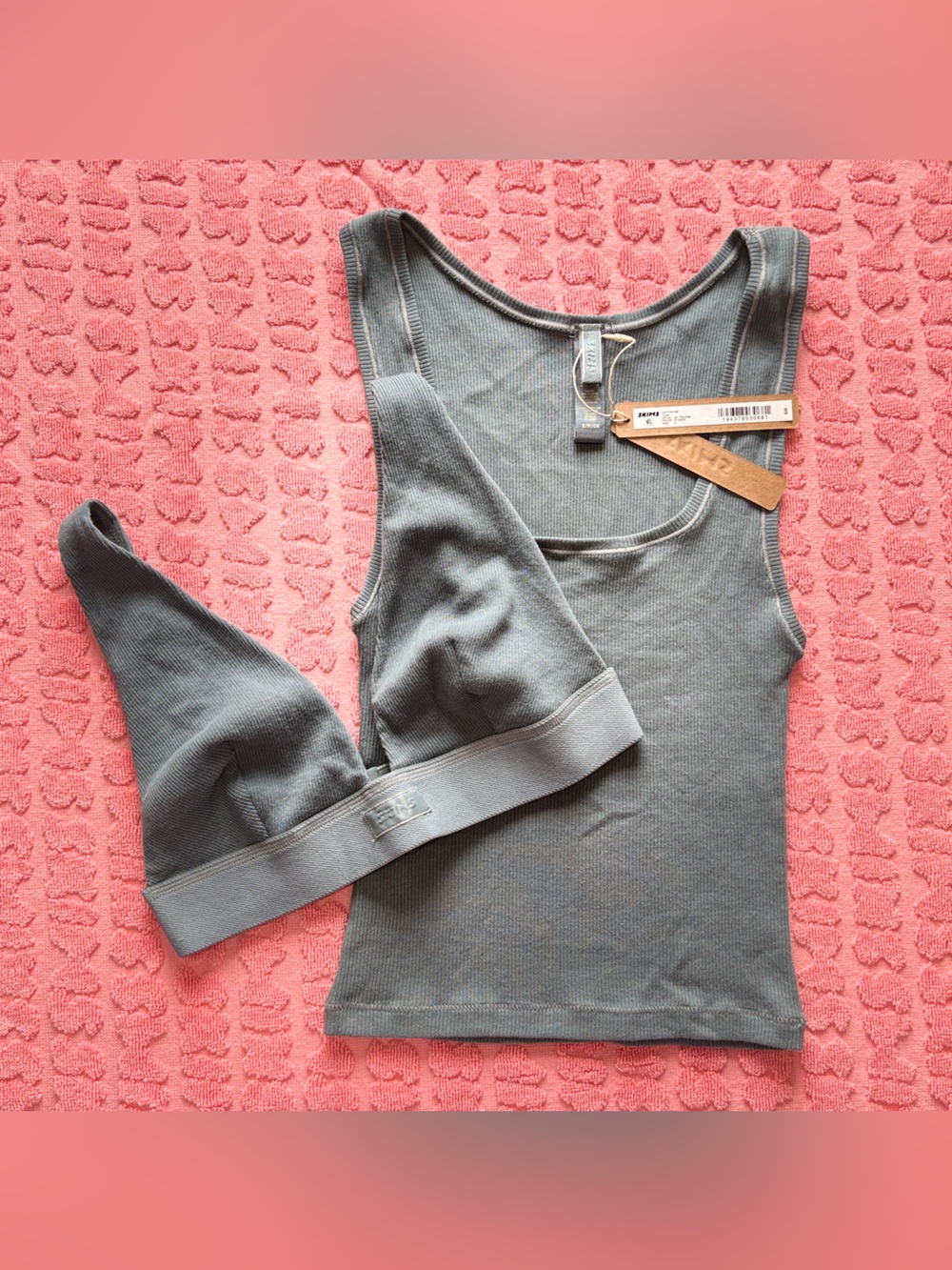 ✨SKIMS Cotton Rib Tank and Bralette Set | S | Kyanite